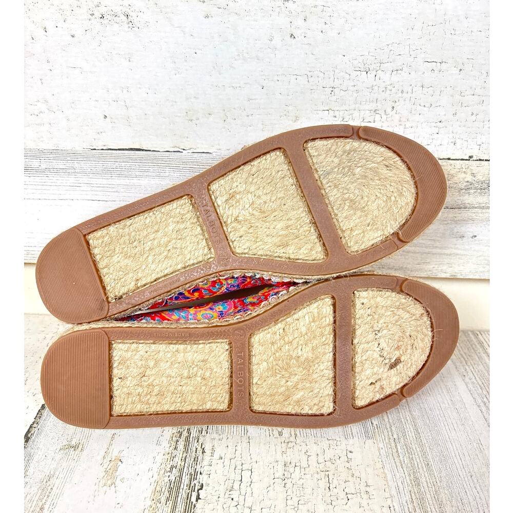 Talbots Womens 7.5 Multicolor Izzy Knot Medallion Slip-On Espadrille Shoes NEW - Picture 9 of 9